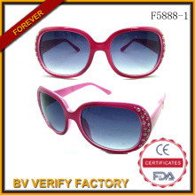 Lunettes de soleil plastique F5888-1 de couleur personnalisé